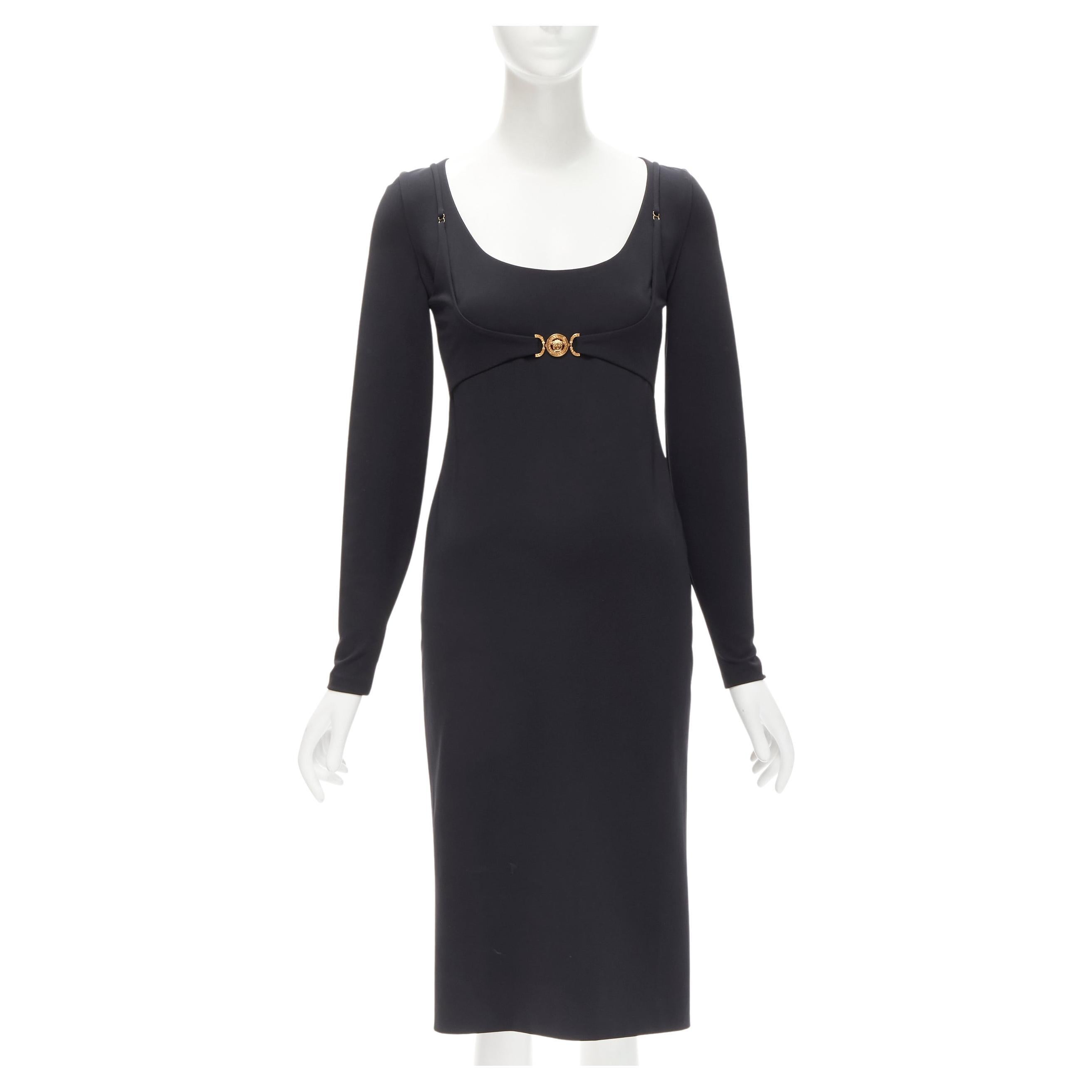 Versace Pre-Owned Medusa Head metallic leather minidress - Gold