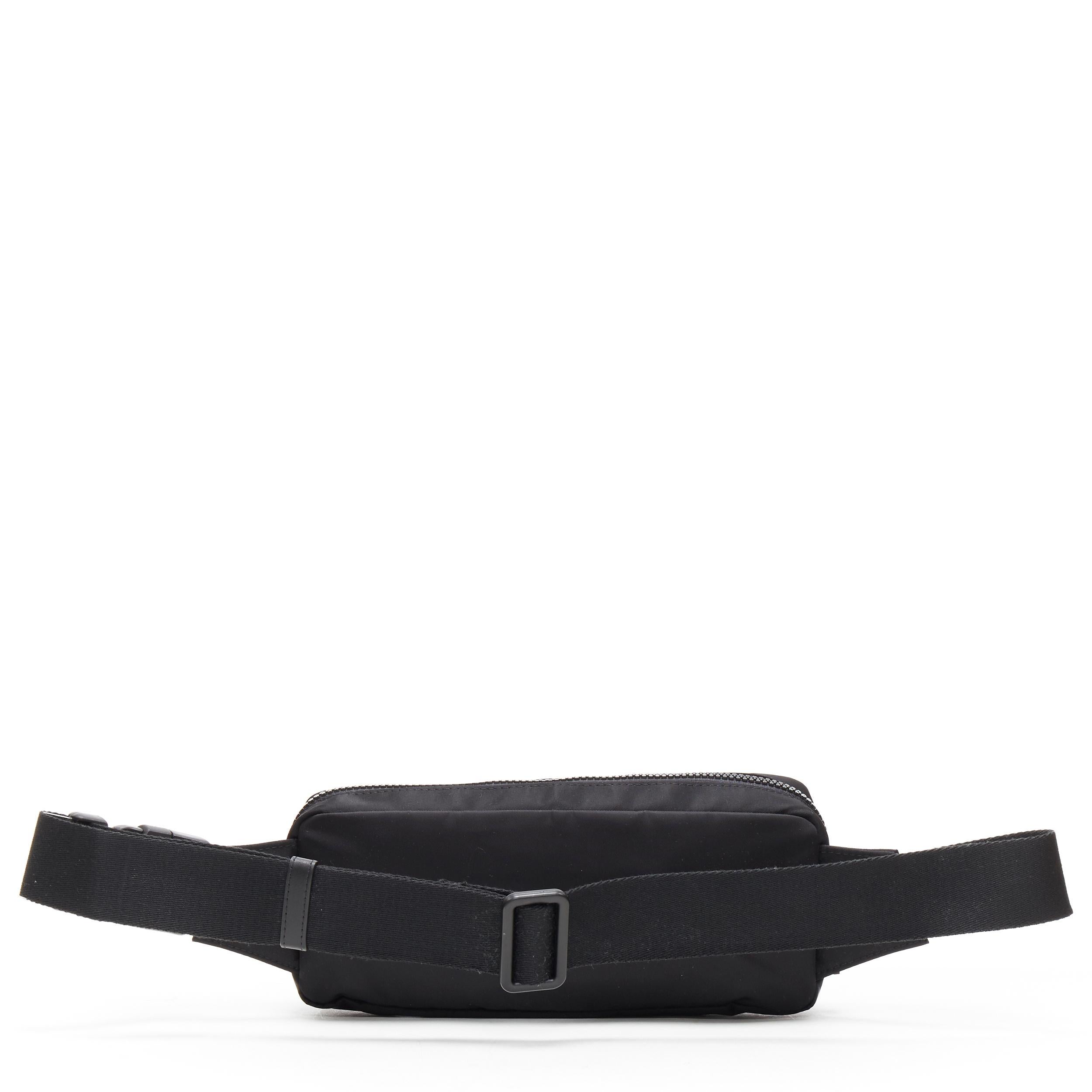 black studded nylon crossbody belt bag