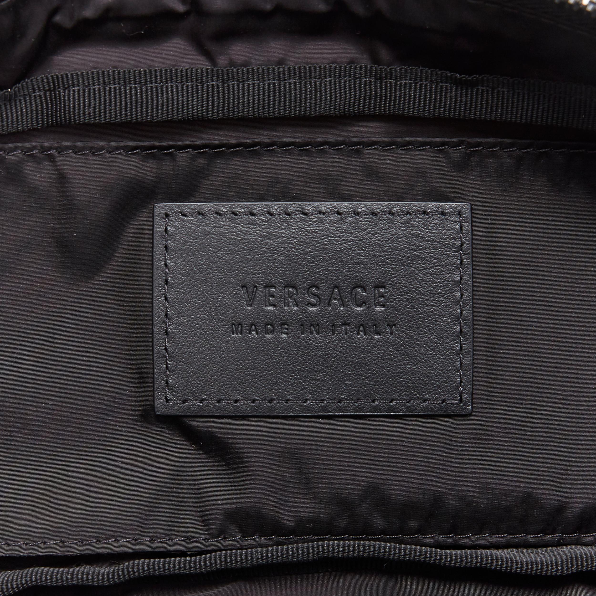 new VERSACE 90's vintage box logo print red nylon crossbody waist belt bag 4