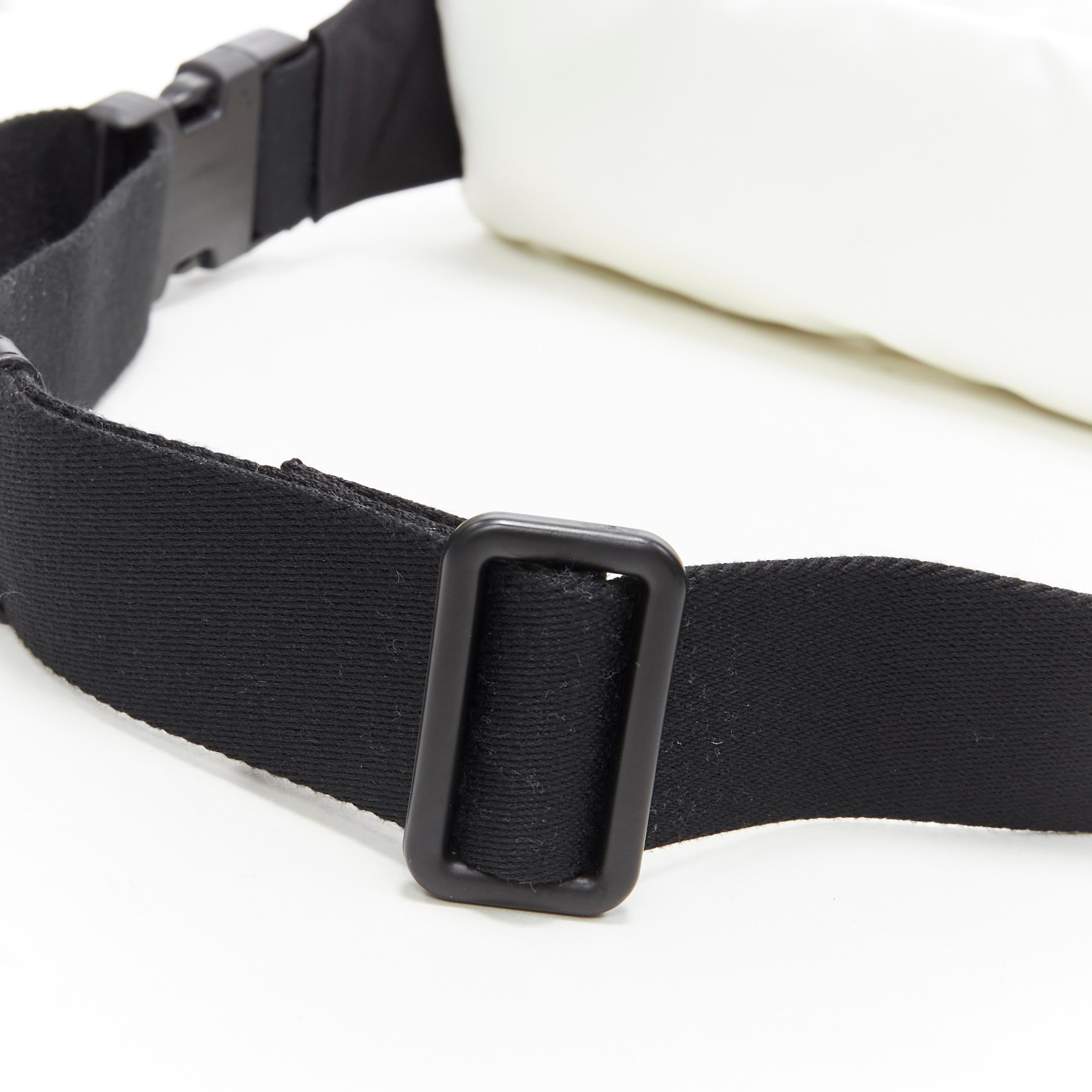 new VERSACE 90's Vintage Box Logo print white nylon crossbody waist belt bag 3