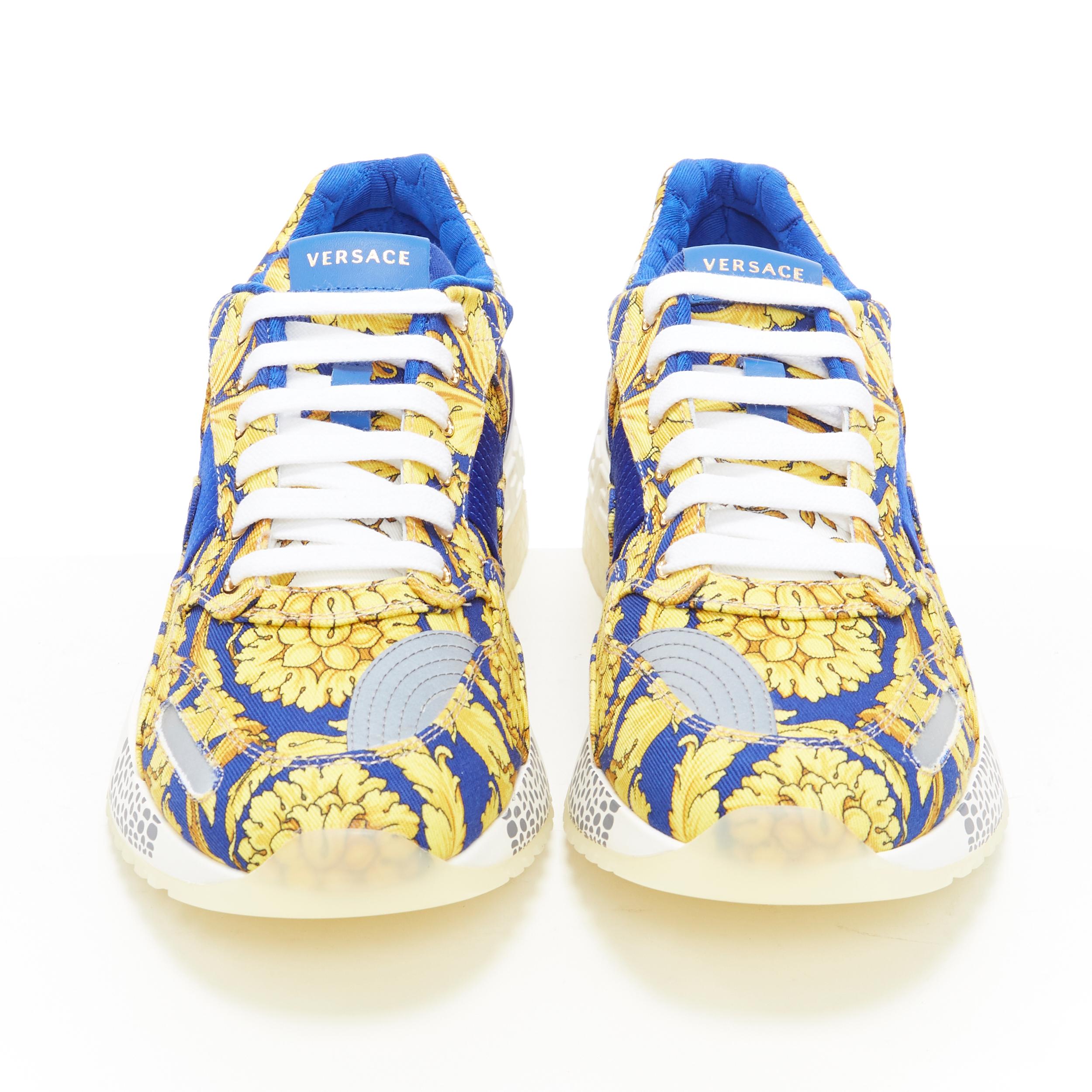 blue and gold sneakers