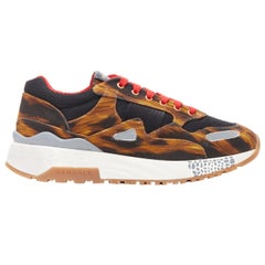 Neu VERSACE Achilles Leopard Animalier Mix Print klobige sole Vater Turnschuhe EU41,5
