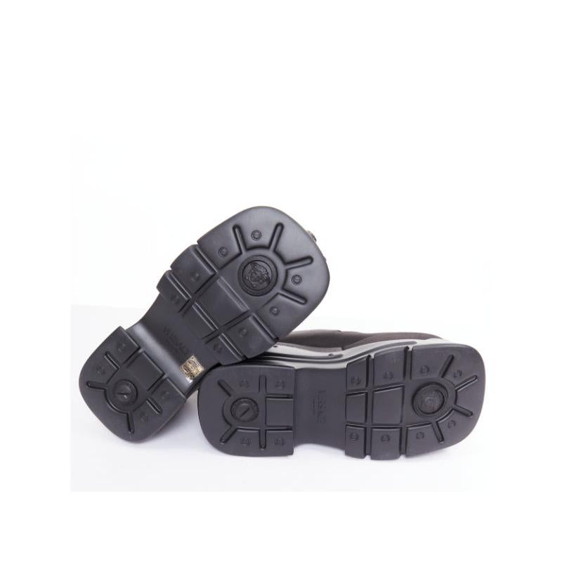 nuevo VERSACE Anthem 120 seda satinada Medusa hebilla plataforma sandalias gruesas EU37 en venta 8