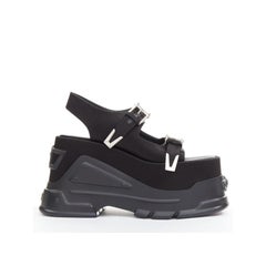 nuevo VERSACE Anthem 120 satén seda plata Medusa hebilla plataforma sandalias EU38