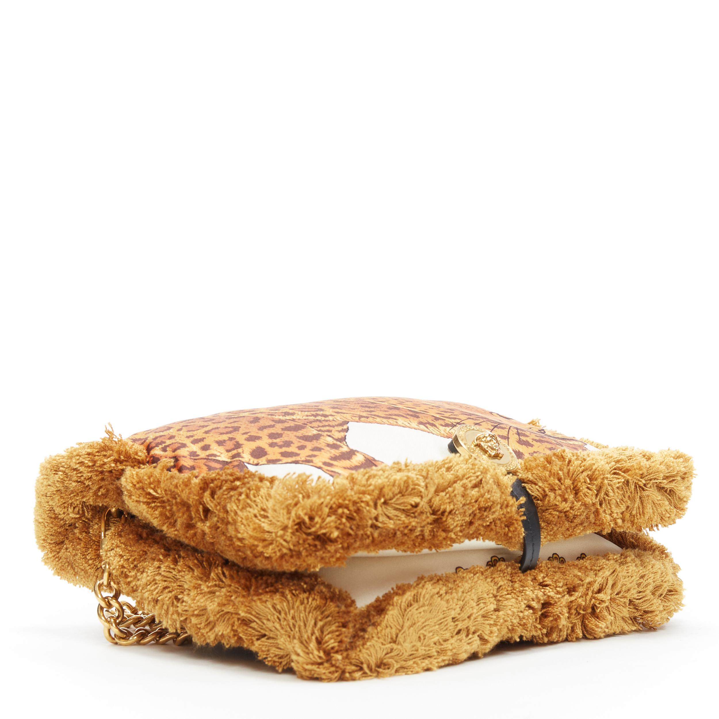 new VERSACE AW18 Runway Pillow Talk Wild Leopard print silk tassel shoulder bag 1