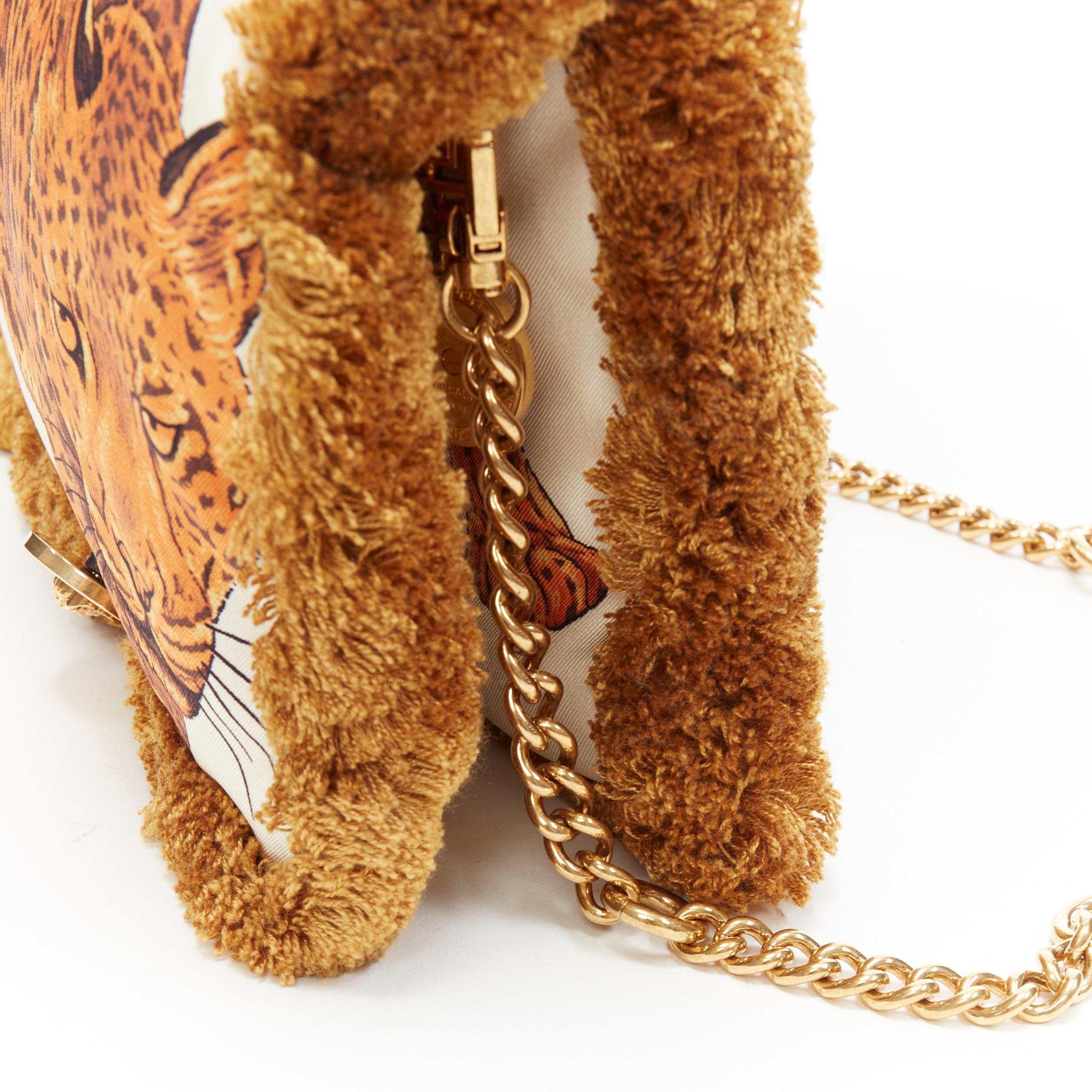 new VERSACE AW18 Runway Pillow Talk Wild Leopard print silk tassel shoulder bag 3