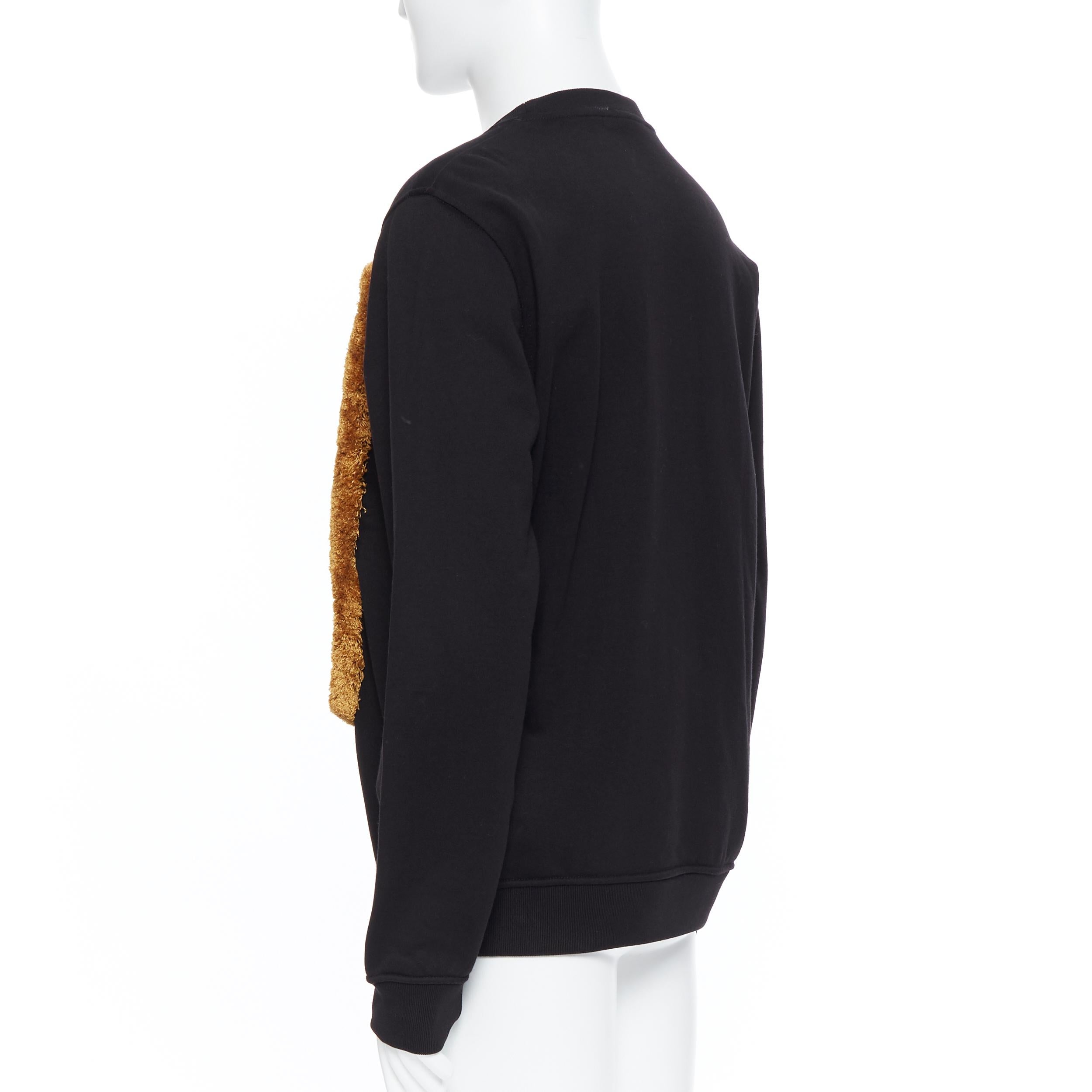 new VERSACE AW18 Runway Pillow Talk Wild leopard silk fringed black sweater 3XL 1