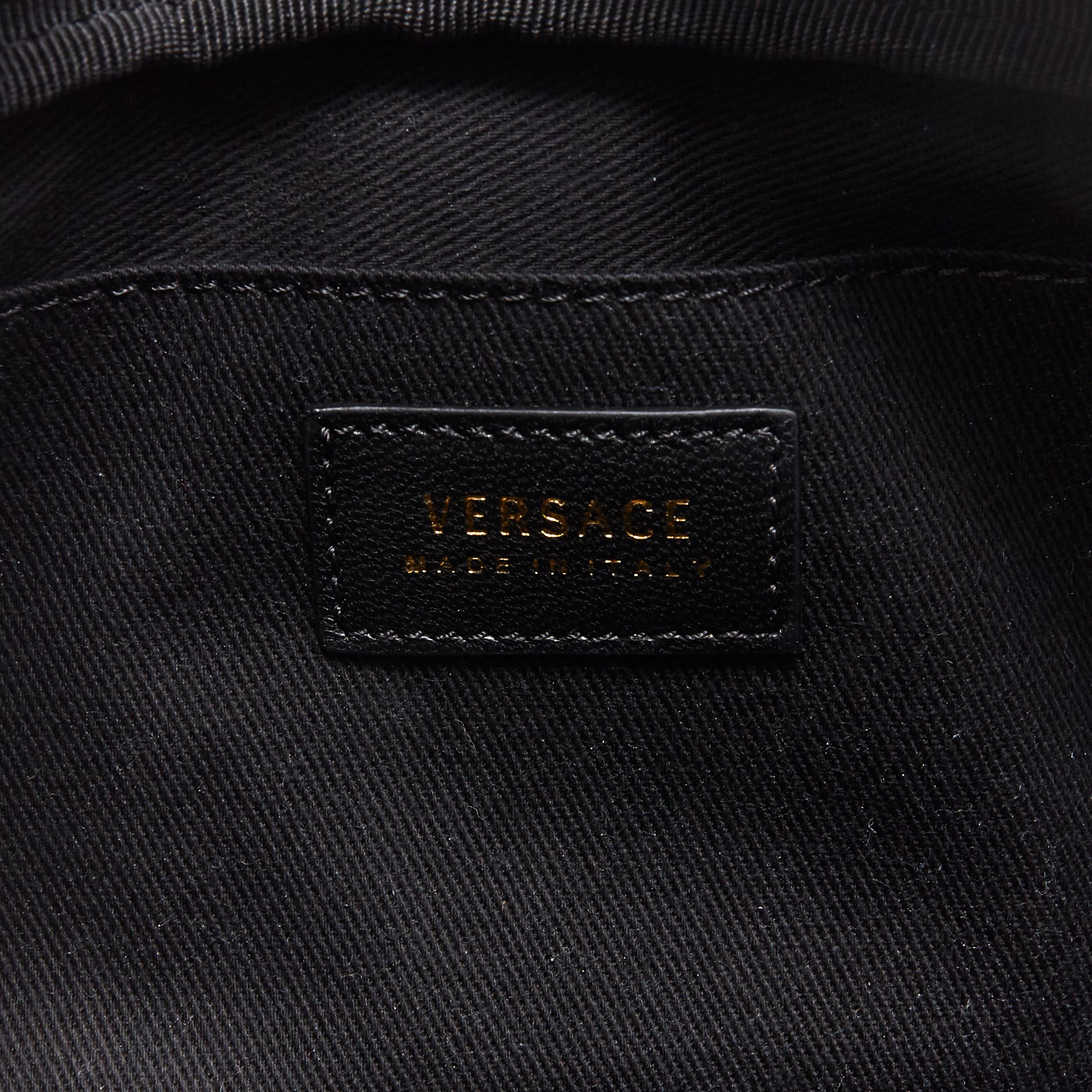 nuovo VERSACE AW19 Savage Baroque nero trapuntato in pelle piccola crossbody camera bag 7