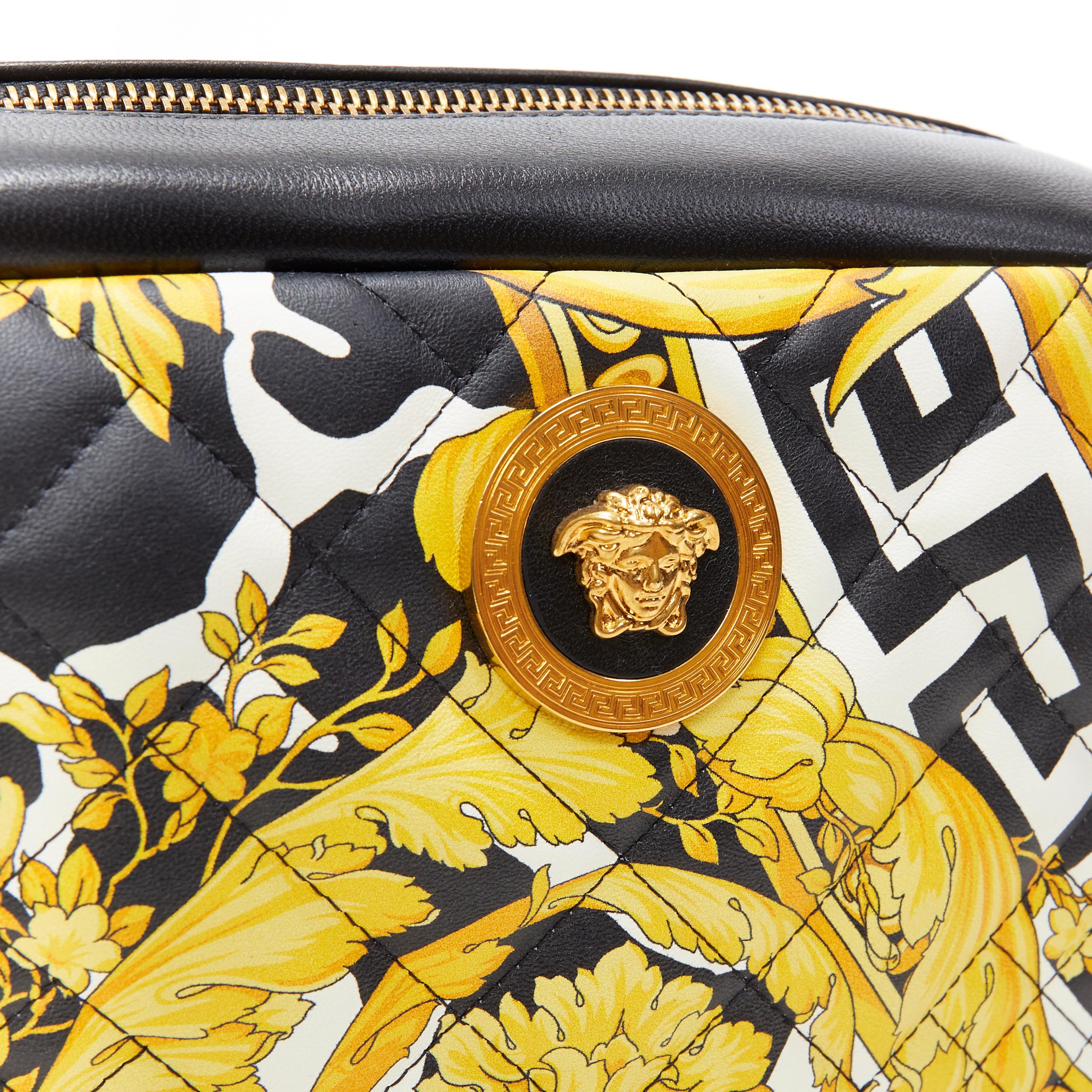 nuovo VERSACE AW19 Savage Baroque nero trapuntato in pelle piccola crossbody camera bag 3