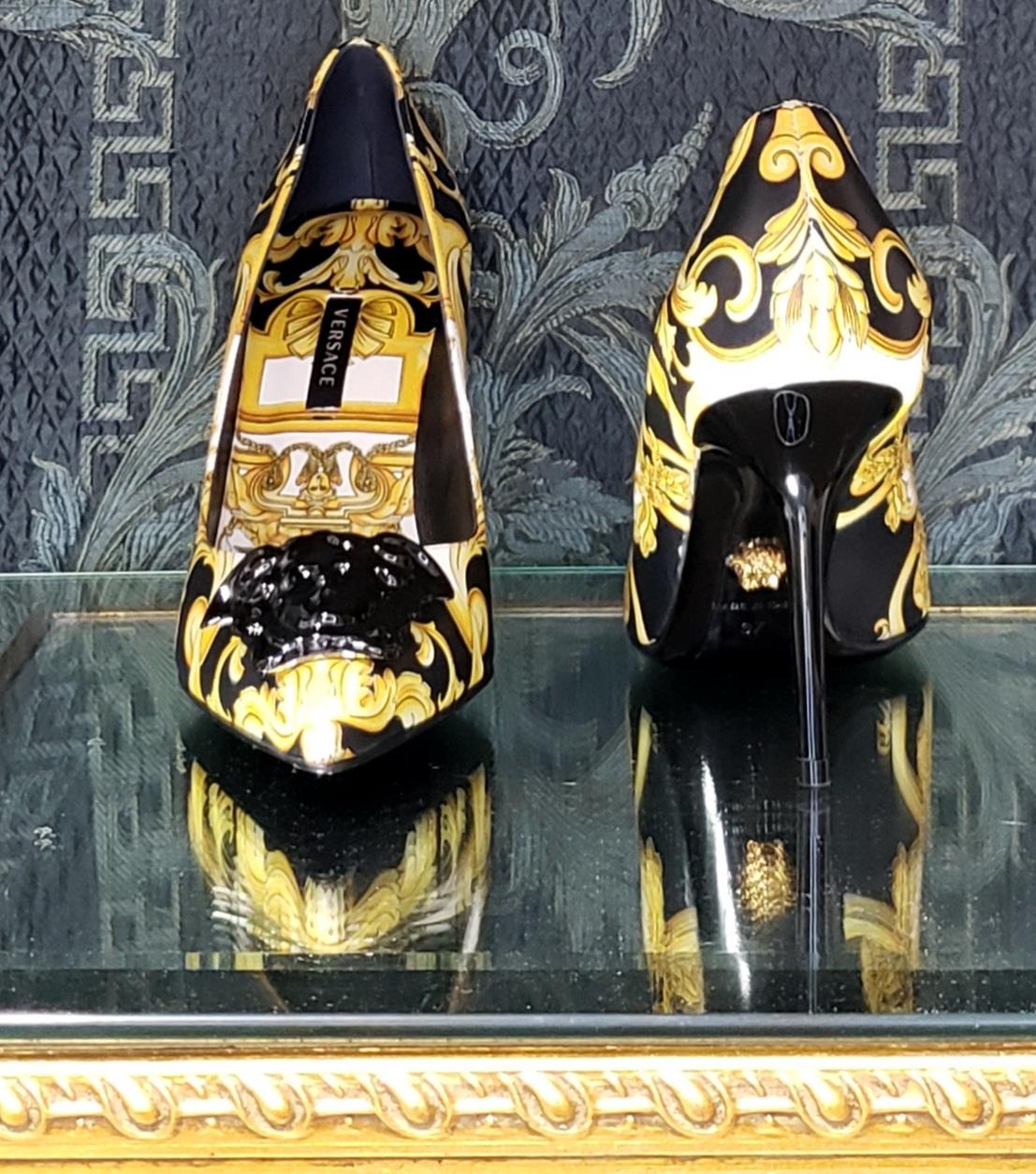 versace pumps with medusa head
