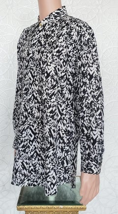 NEUER VERSACE-SHIRT SCHWARZ UND WEISS PRINTED IT 52 - US XL