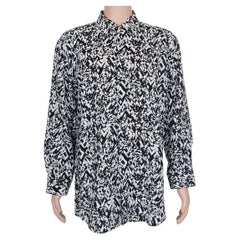 NEW VERSACE BLACK and WHITE PRINTED SHIRT IT 52 - US XL