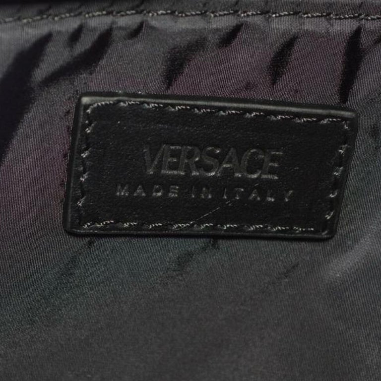 NEW Versace Black Baroque Medusa Head Canvas Backpack Rucksack Bag For ...