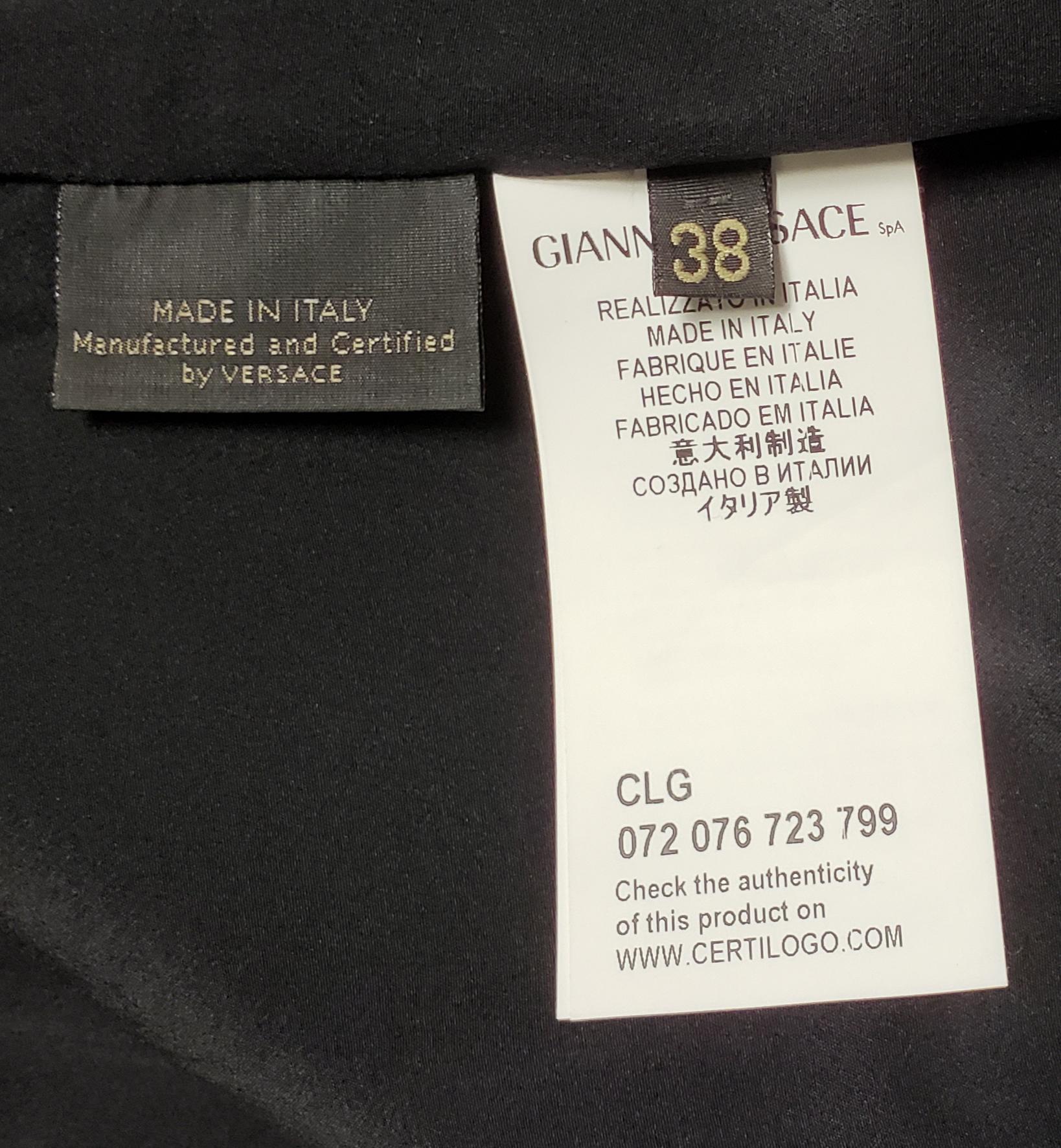New Versace Black Body-con Bondage Dress with Patent Leather Detail For Sale 7