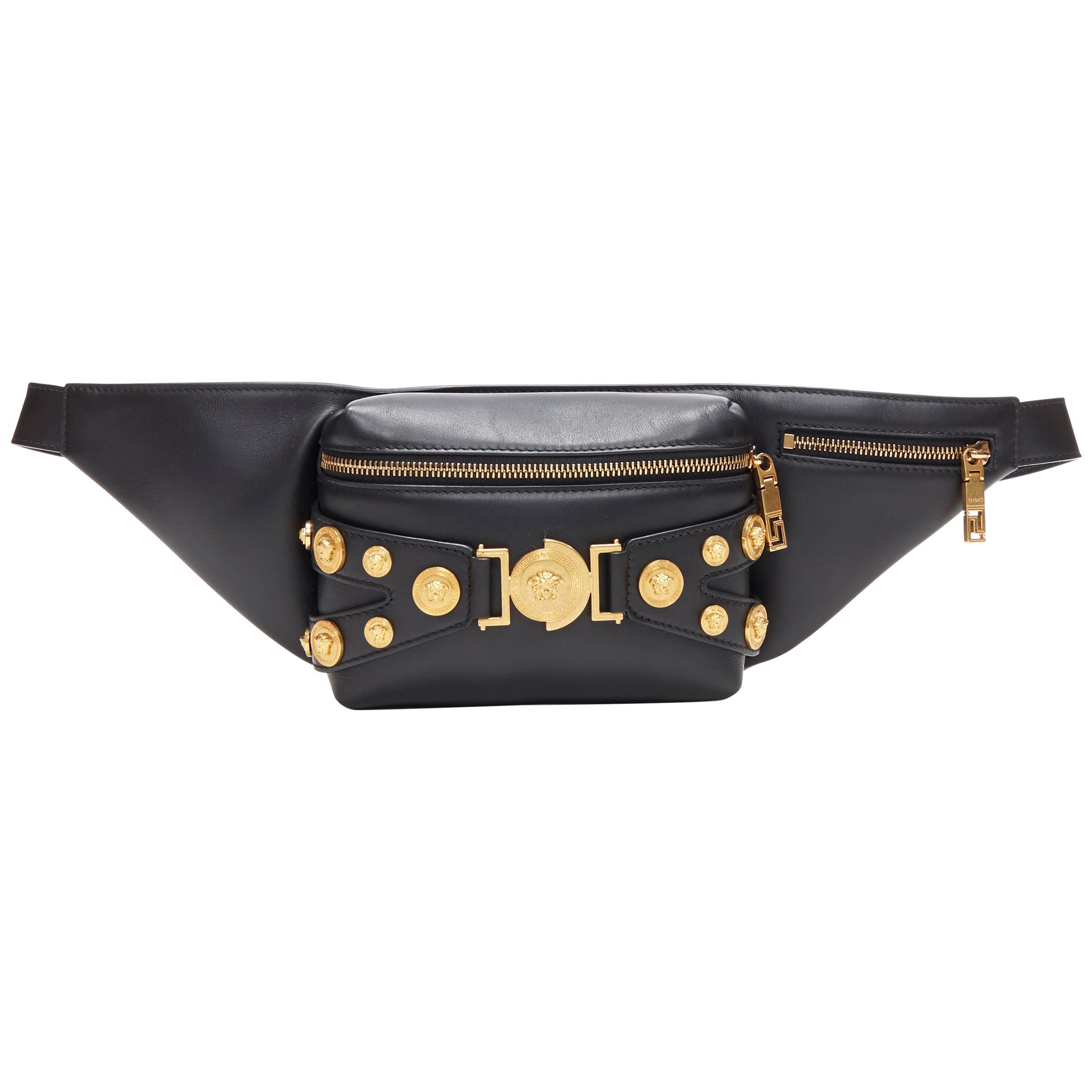 medusa stud leather belt bag
