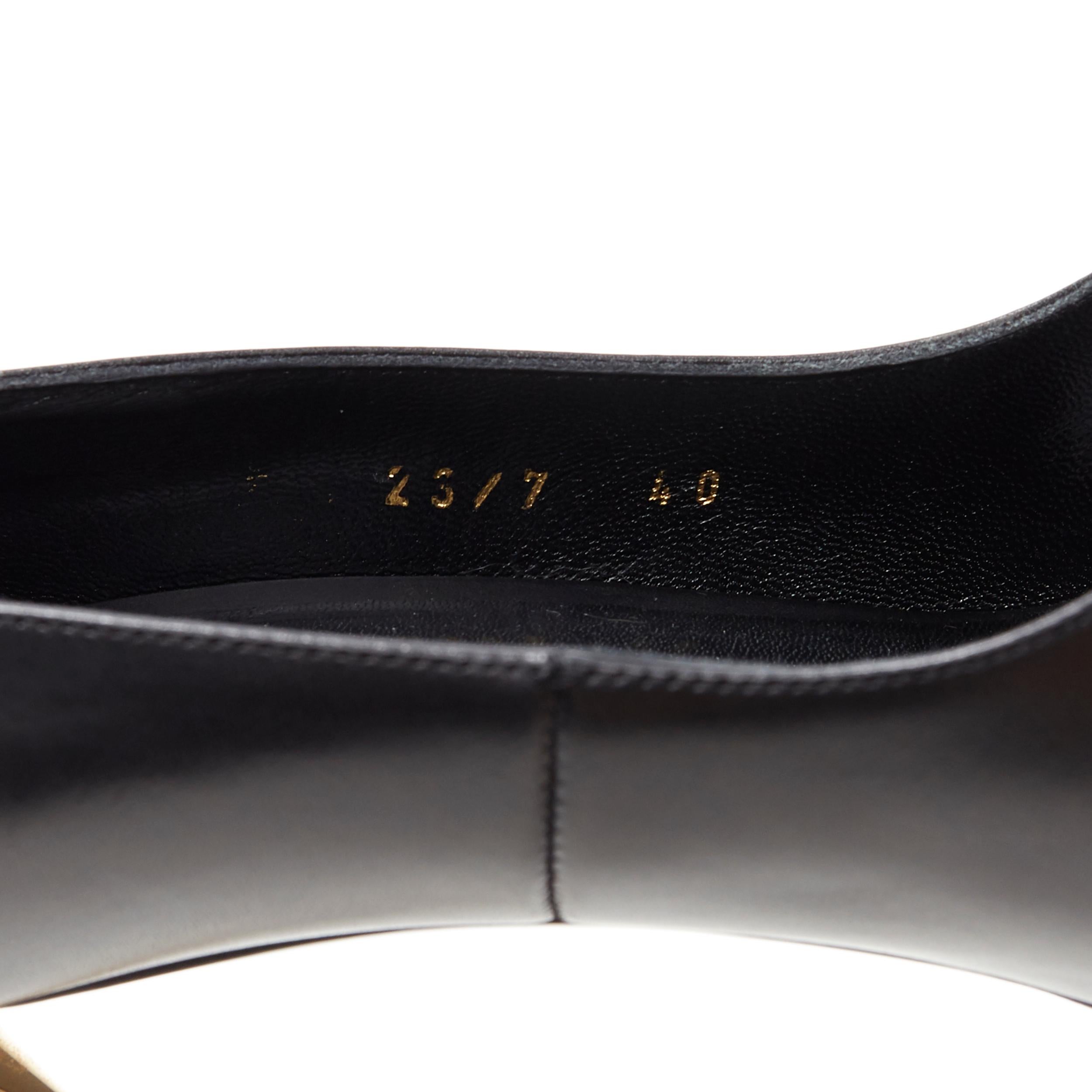 neu VERSACE schwarzes Kalbsleder gold Medusa Metallabsatz spitze Pigalle Pumps EU40 6