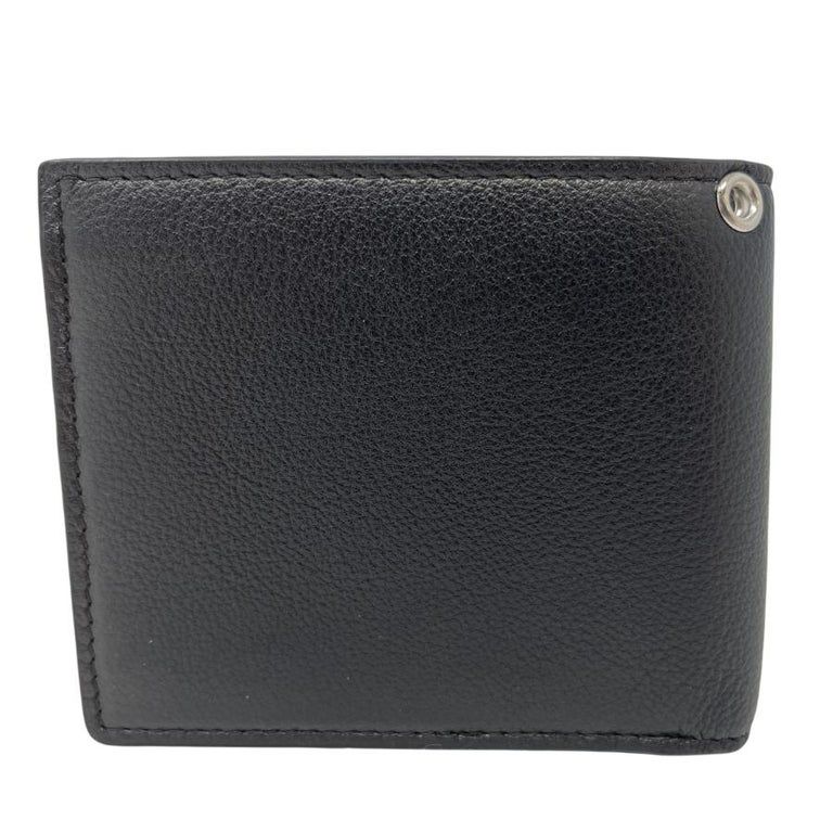 NEW Versace Black Chain Leather Bifold Wallet For Sale at 1stDibs