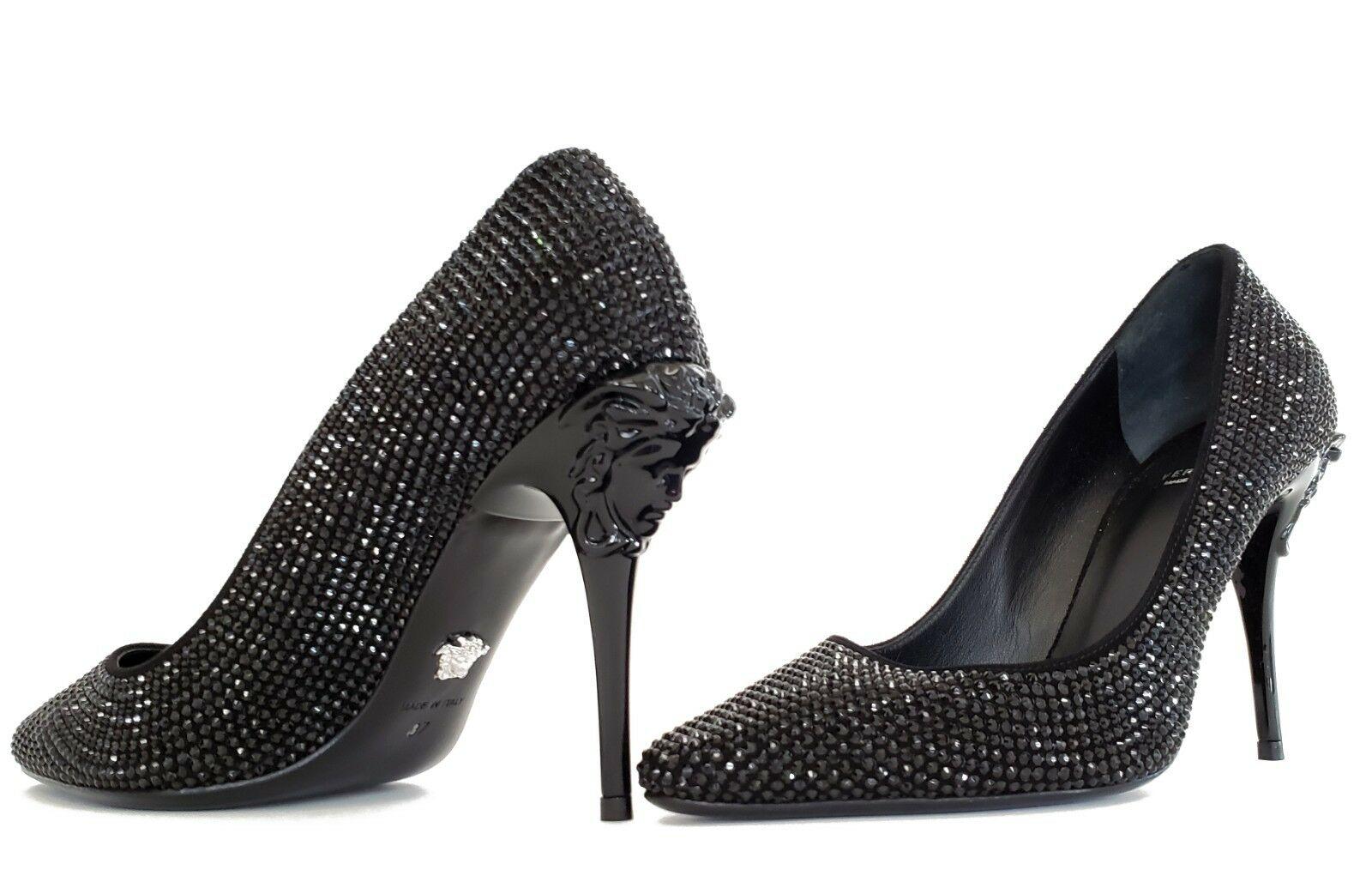 versace crystal heels