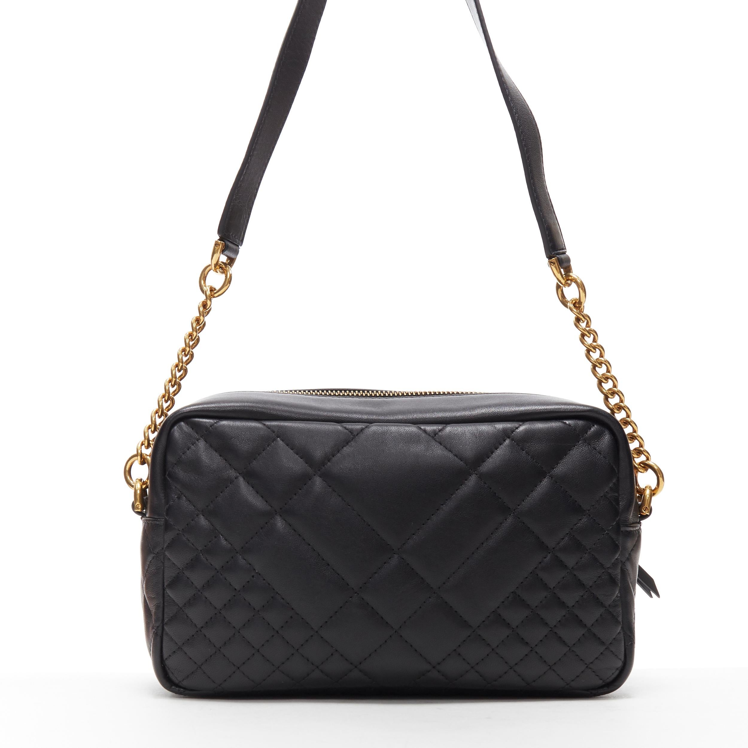 versace black bag with gold chain