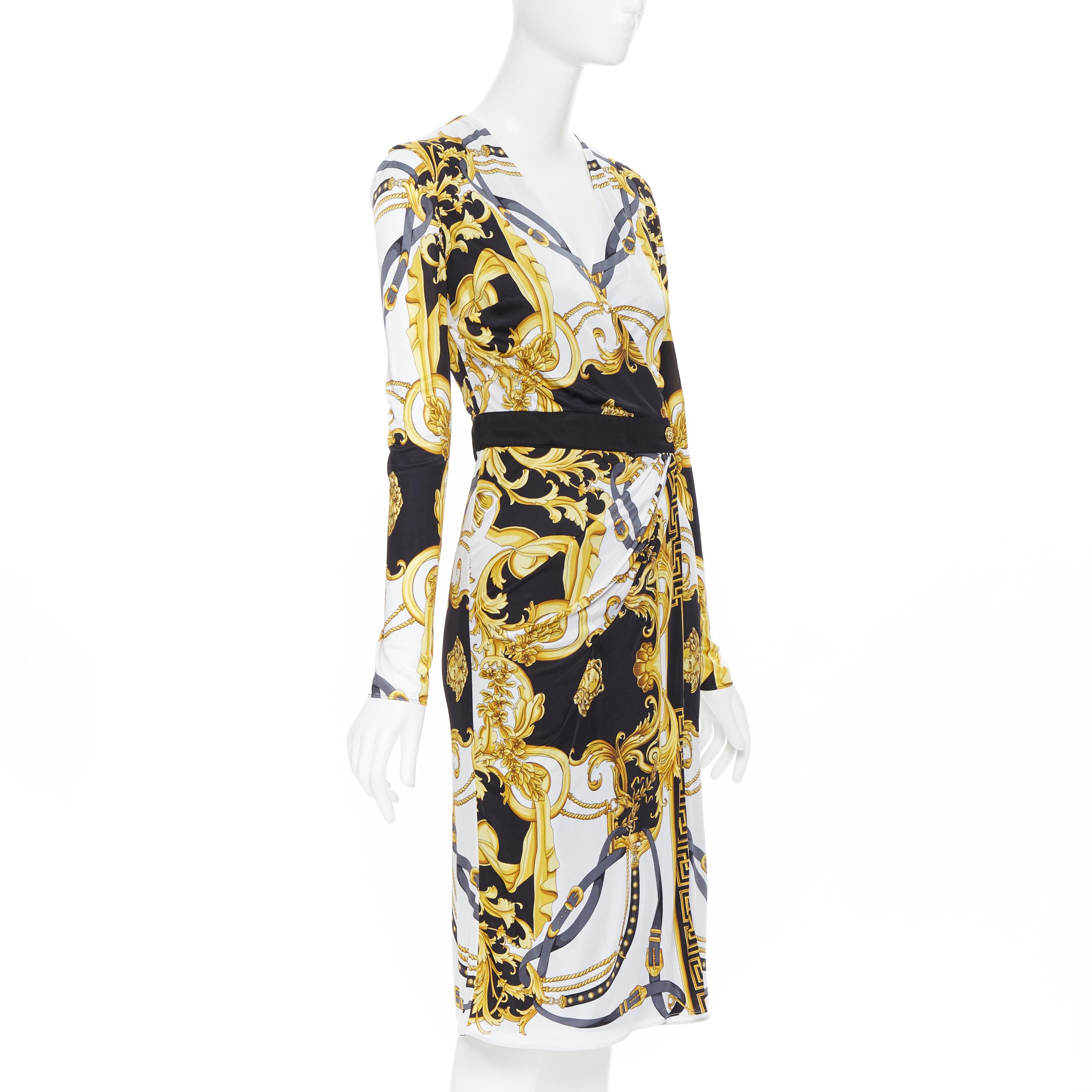 versace dress black and gold
