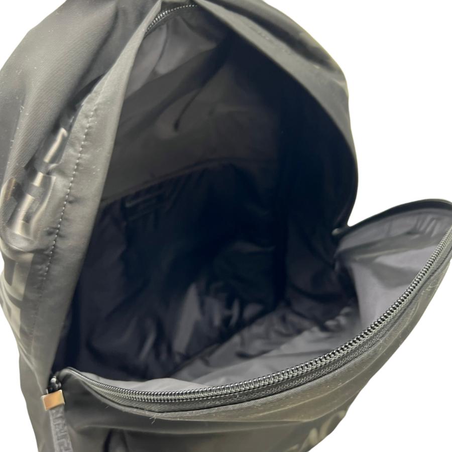 NEW Versace Black Greca Print Canvas Backpack Rucksack Bag For Sale 8