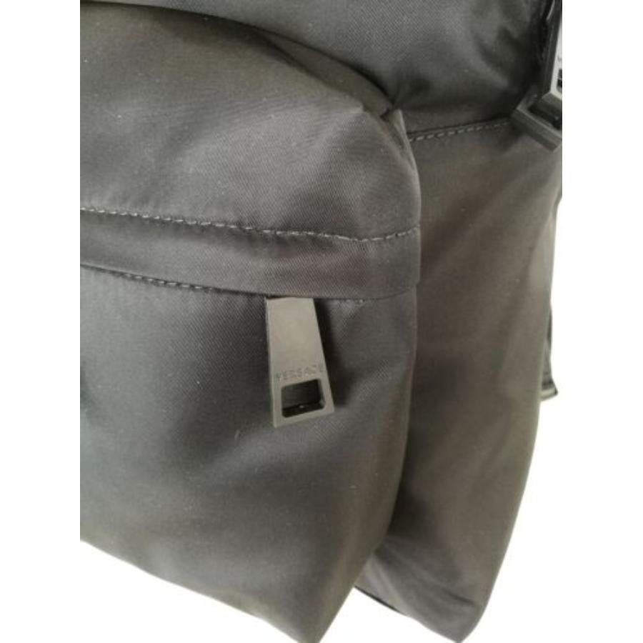 NEW Versace Black Medusa Head Nylon Backpack Rucksack Bag For Sale 2
