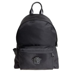 NEW Versace Black Medusa Head Nylon Backpack Rucksack