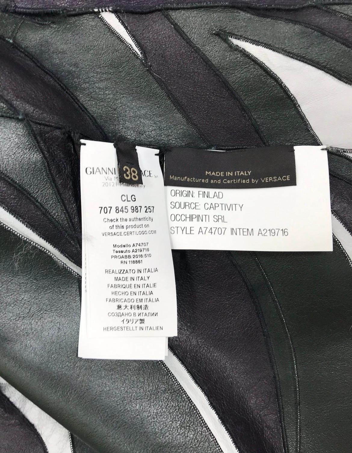 New Versace Black Mink Fur Jacket 38 For Sale 4