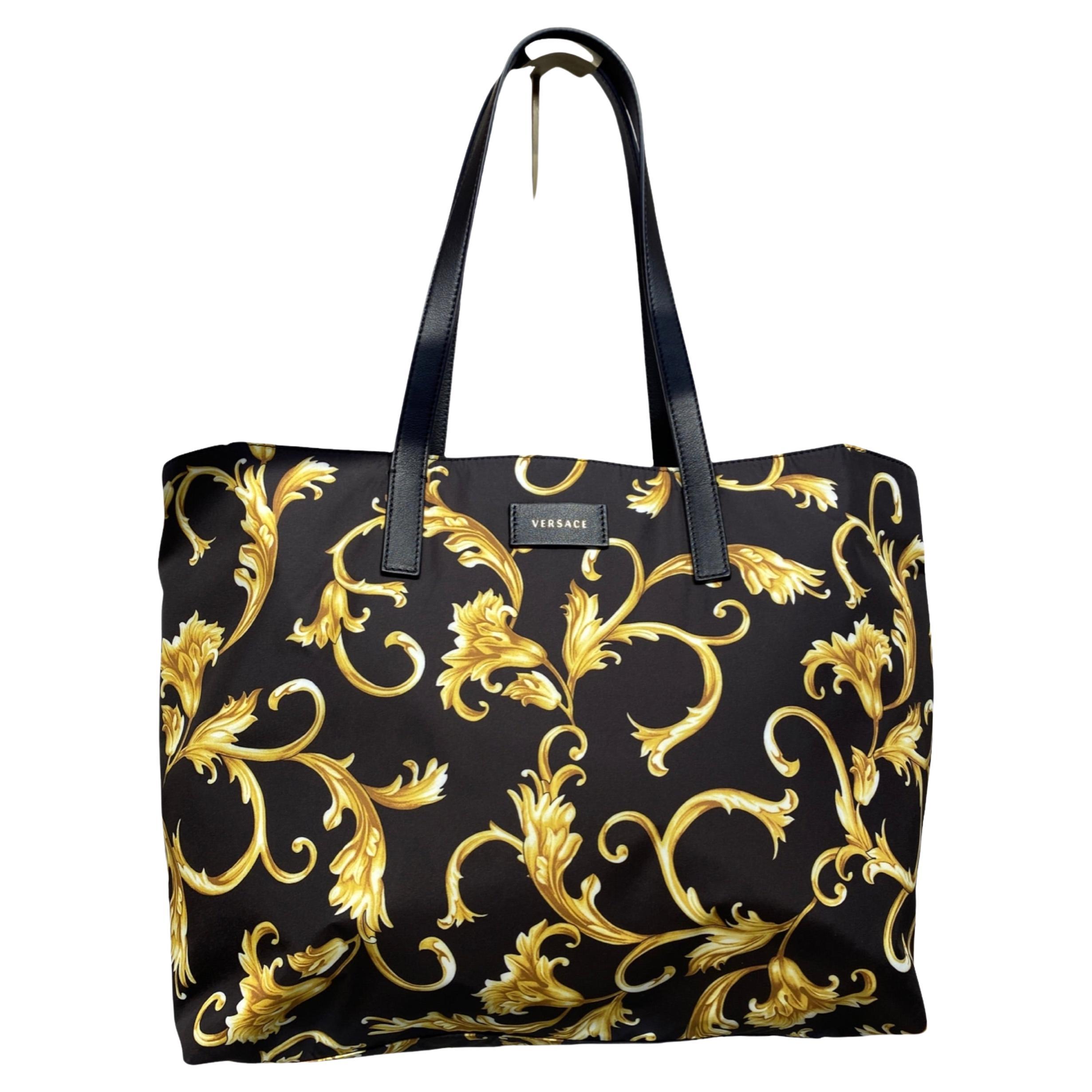 Rare Versace Couture Atelier Baroque Medusa Handbag Tote + Dust Cover ...