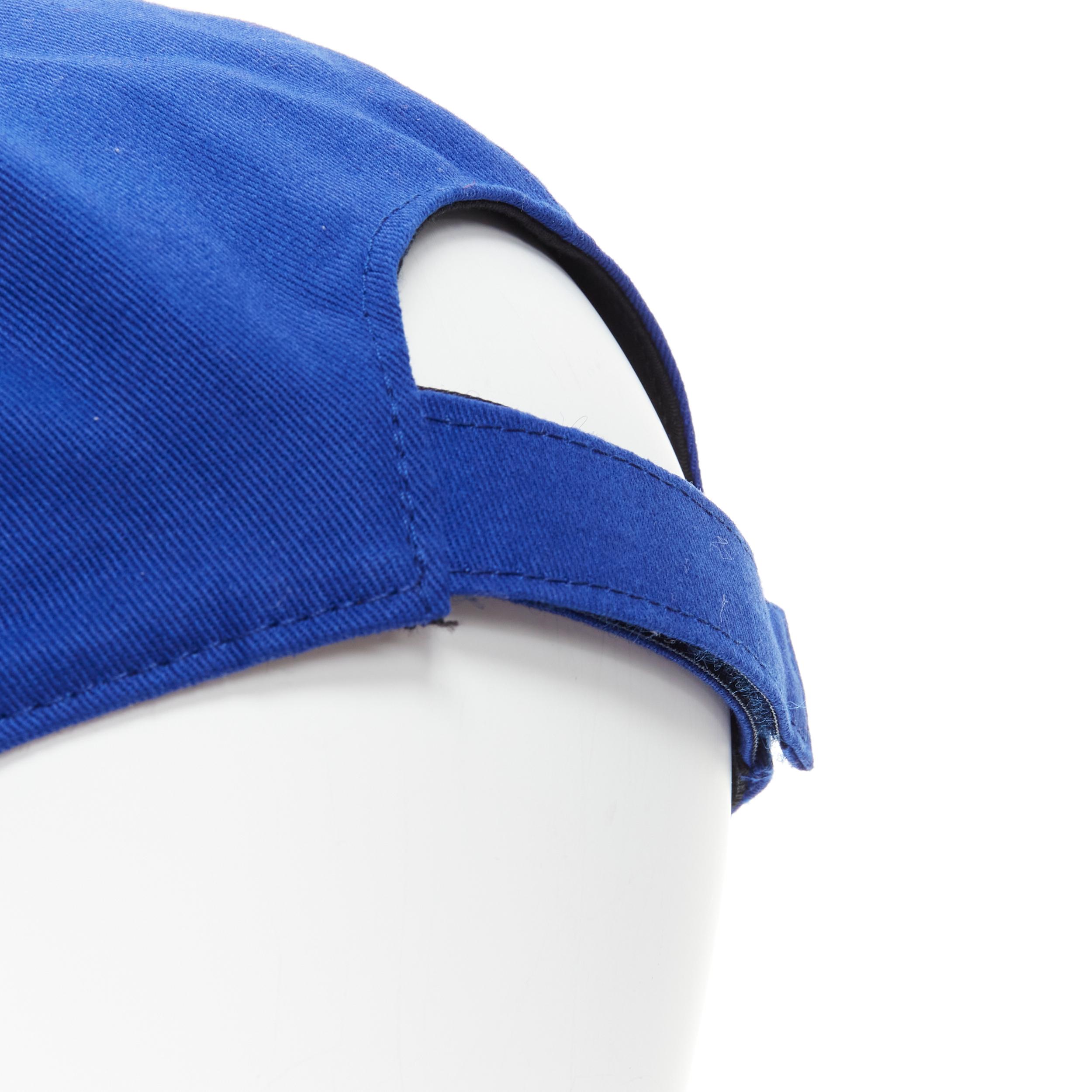 Women's or Men's new VERSACE blue red vintage Medusa logo embroidery dad cap hat 60cm L 7 3/8 For Sale