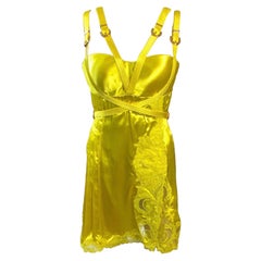 New Versace Bondage Buckles Embellished Cutout Mini Evening Dress