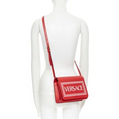new VERSACE Box Logo 90's Vintage supreme flap front crossbody shoulder bag