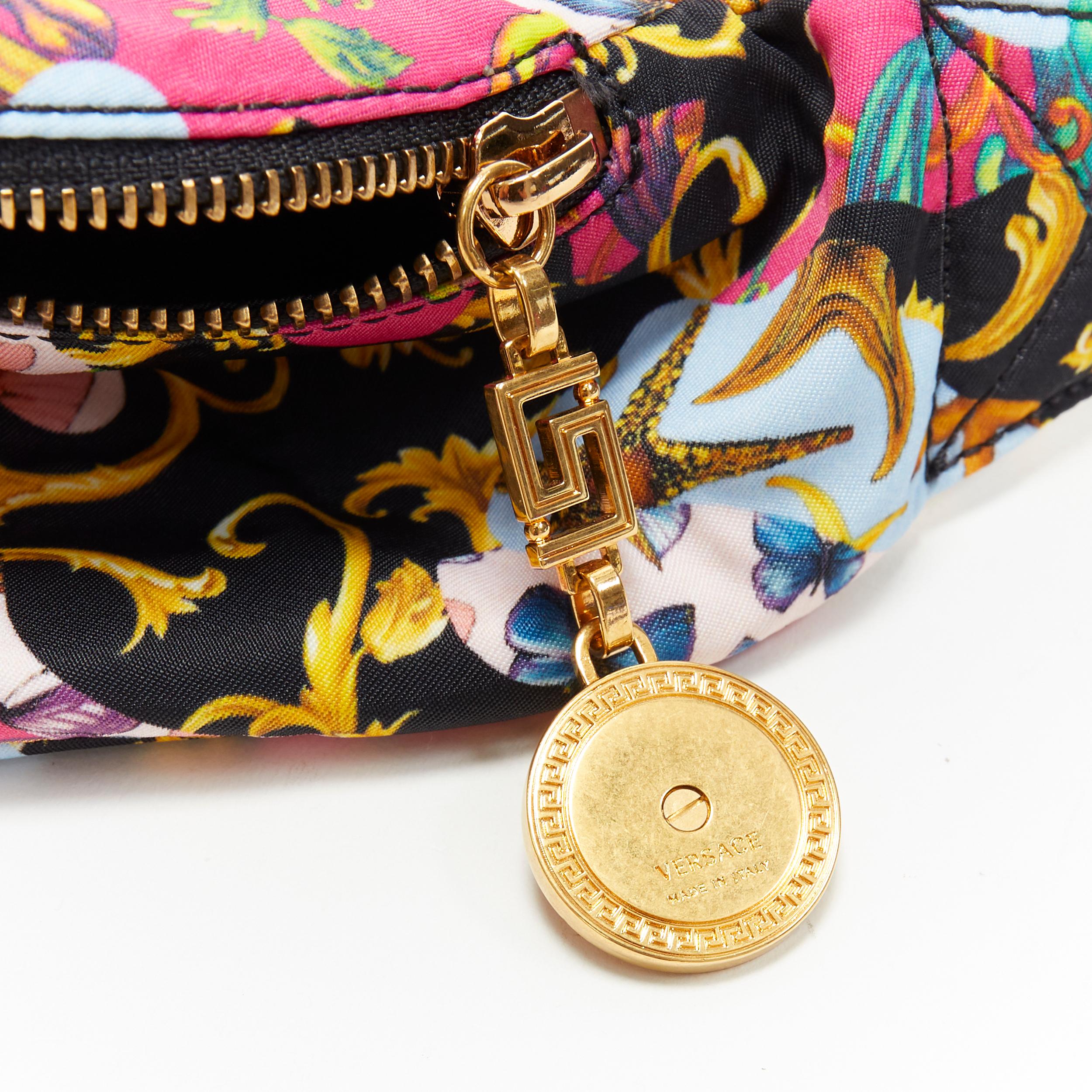 new VERSACE Butterfly Starfish Baroque mixed print Medusa coin zip waist bag 5