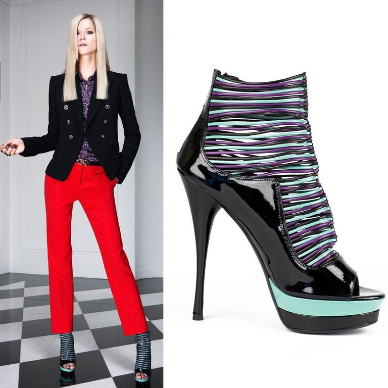 2015 atelier versace patent leather gogo boots