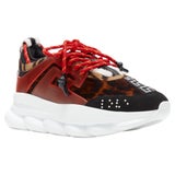 new VERSACE Chain Reaction Red Wild Leopard low chunky sneaker EU39.5 US6.5