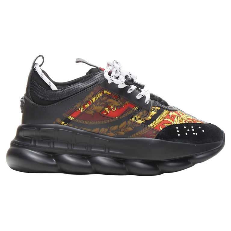 Versace Red & Black Chain Reaction Sneakers