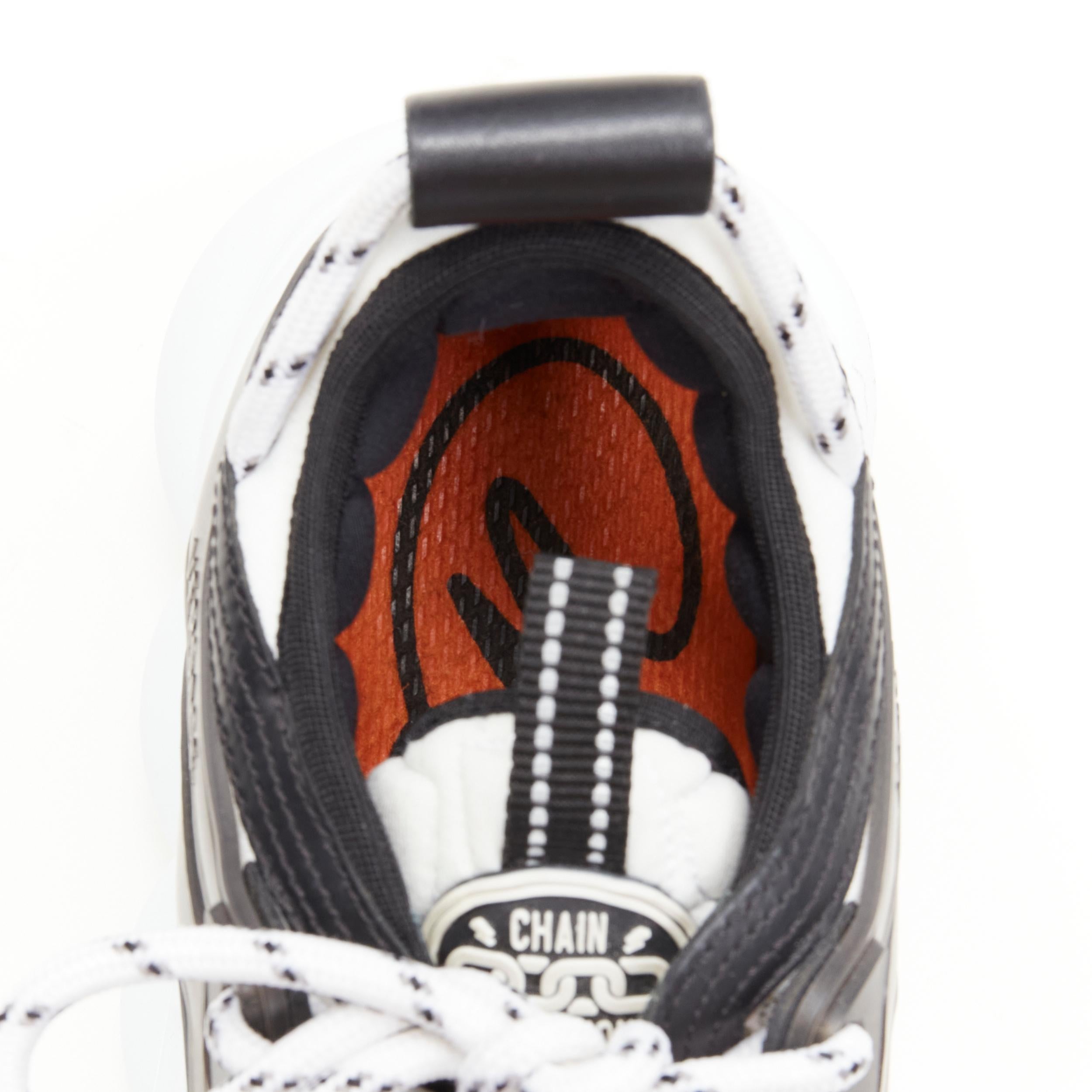 new VERSACE Chain Reaction black white chunky sneaker EU36 US6 1