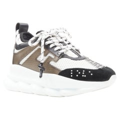 new VERSACE Chain Reaction black white chunky sneaker EU39.5 US9.5