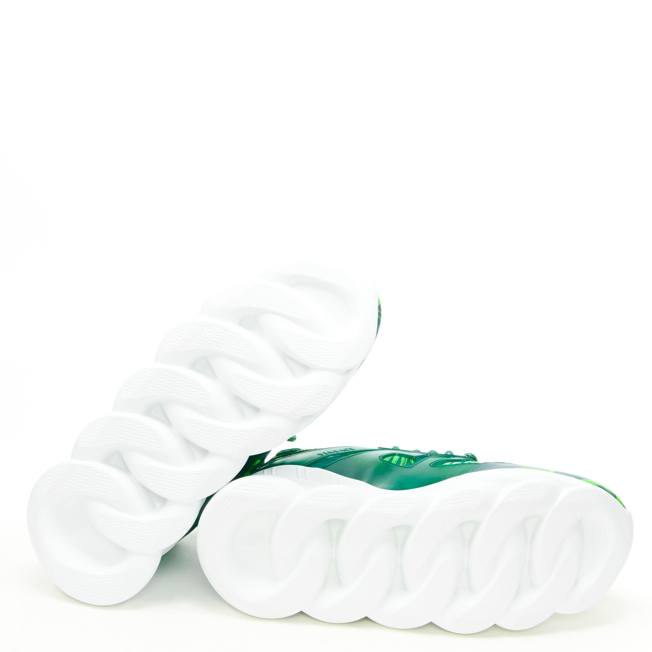 new VERSACE Chain Reaction Jungle Print green chunky sole sneaker EU43.5  rare 1