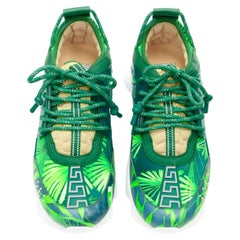 new VERSACE Chain Reaction Jungle Print green chunky sole sneaker EU46 rare