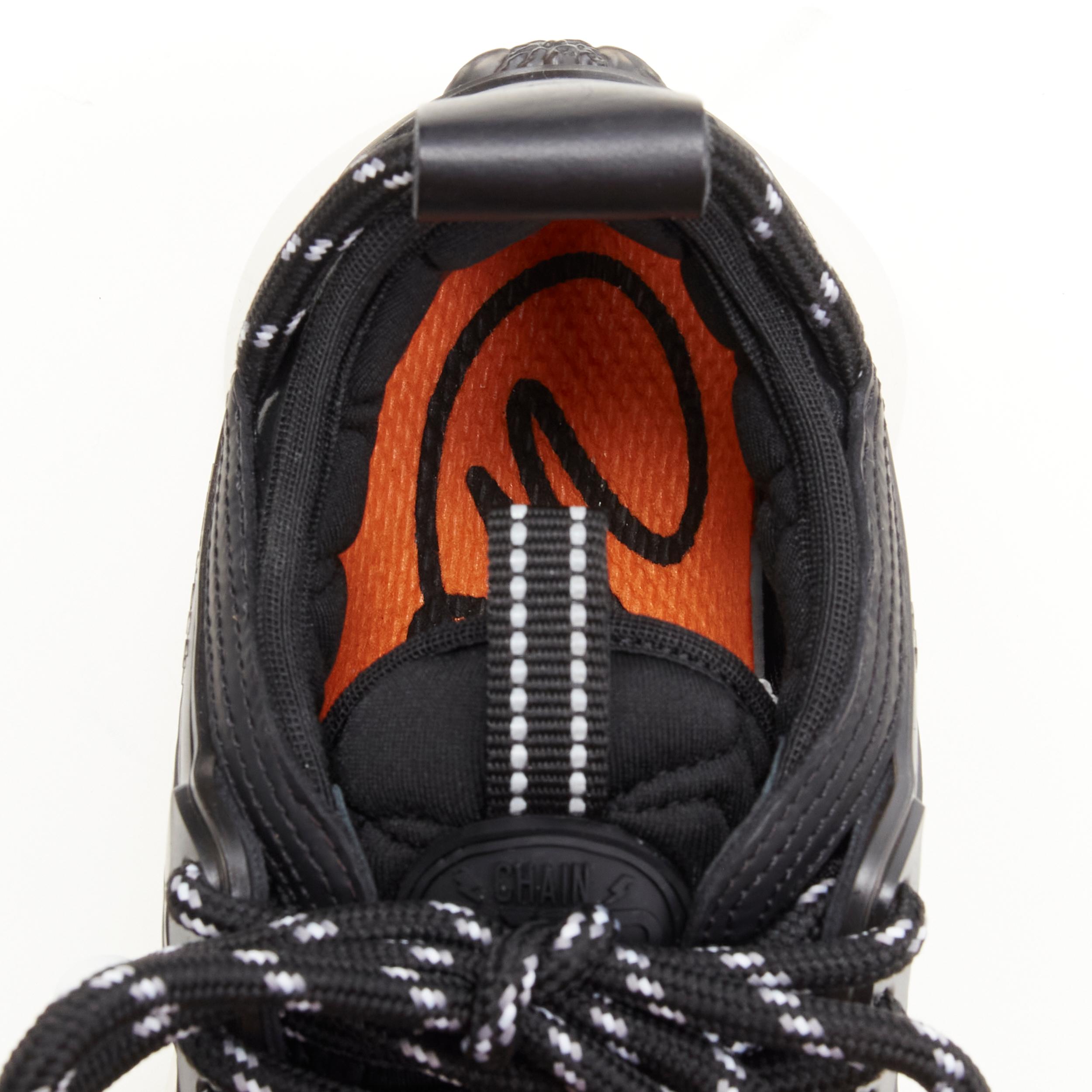 new VERSACE Chain Reaction nero black mesh chunky sneaker EU36 US6 3
