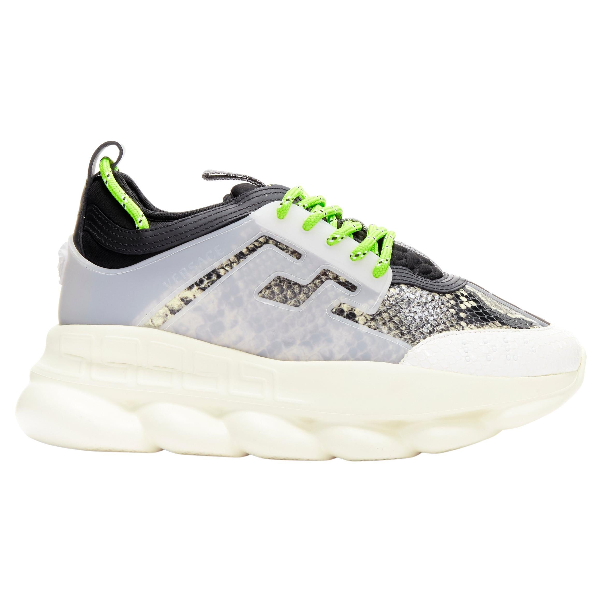 Chain reaction cloth trainers Versace Green size 39 EU in Cloth