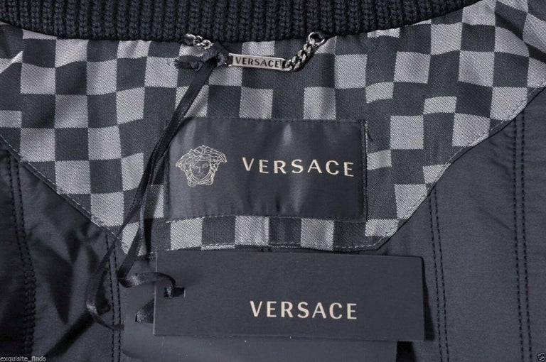 NEW VERSACE CHECKERED COAT with HOOD for MEN For Sale at 1stDibs