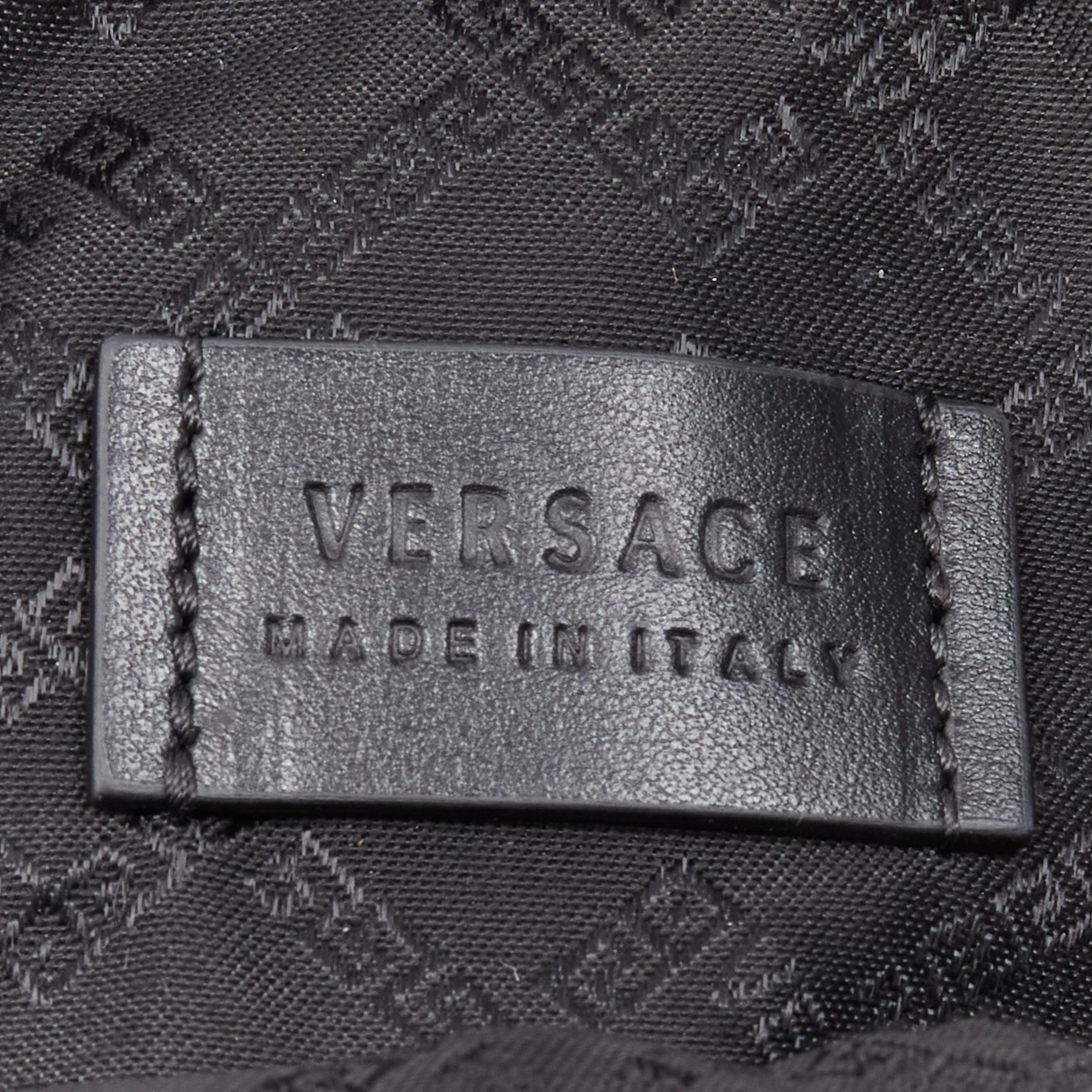 new VERSACE Clash Demi Medusa gold silver split leather neck pouch crossbody bag 4