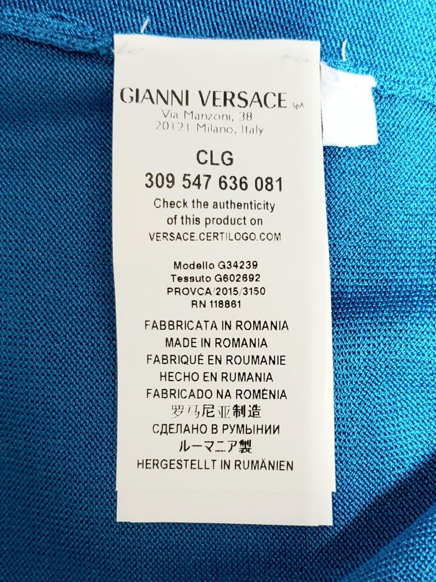 NEW VERSACE COLLECTION BLUE KNIT SLEEVELESS Dress 38 - 2 For Sale 4