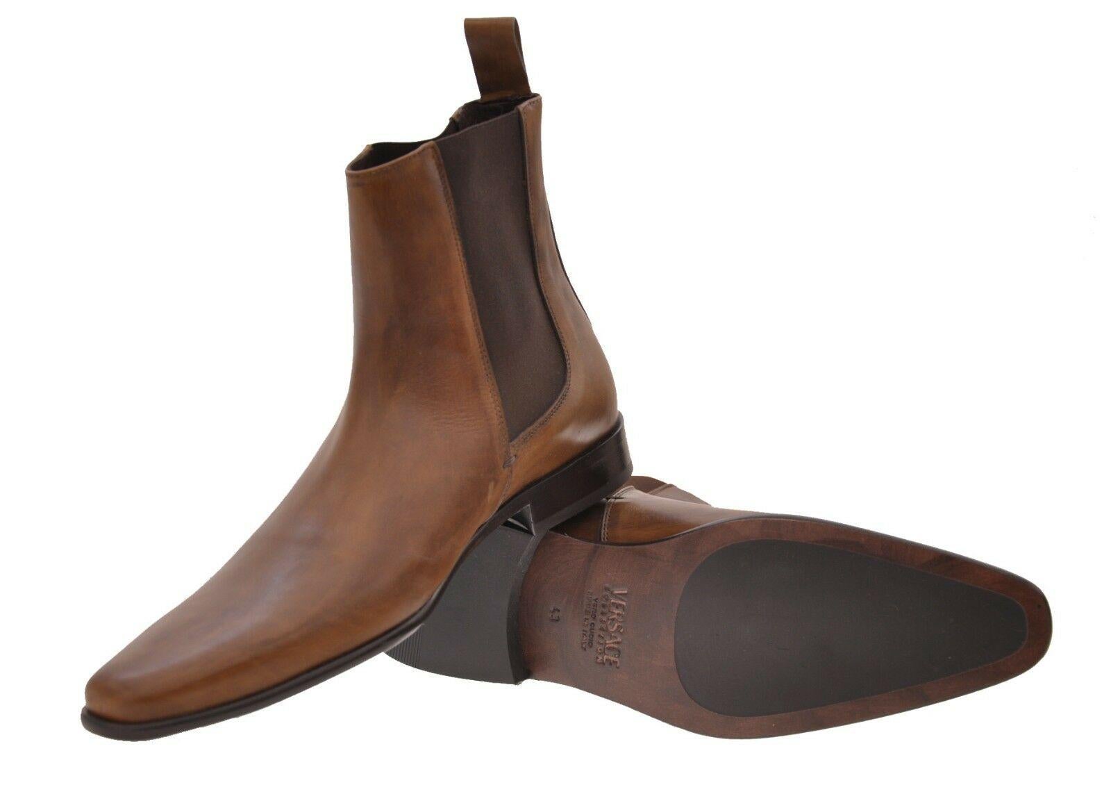 versace tan boots