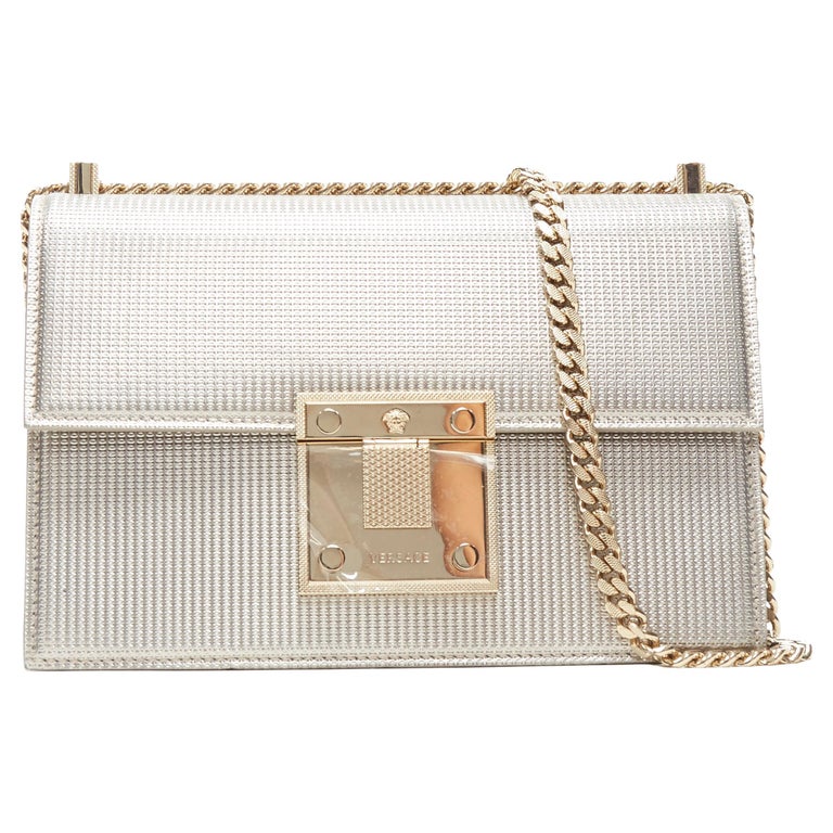 Versace: La Medusa Mini Bag - Natural Gold