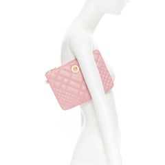 new VERSACE diamond quilted gold Medusa emblem zip wristlet flat clutch bag