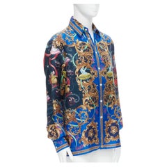 new VERSACE DISNEY 2020 Limited Edition Cinderella Baroque silk shirt EU41 L