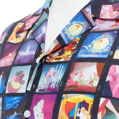 new VERSACE DISNEY Limited Edition Cinderella short sleeve bowling shirt EU42 XL